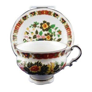 Elizabethan Oriental Floral Tea Cup and Saucer